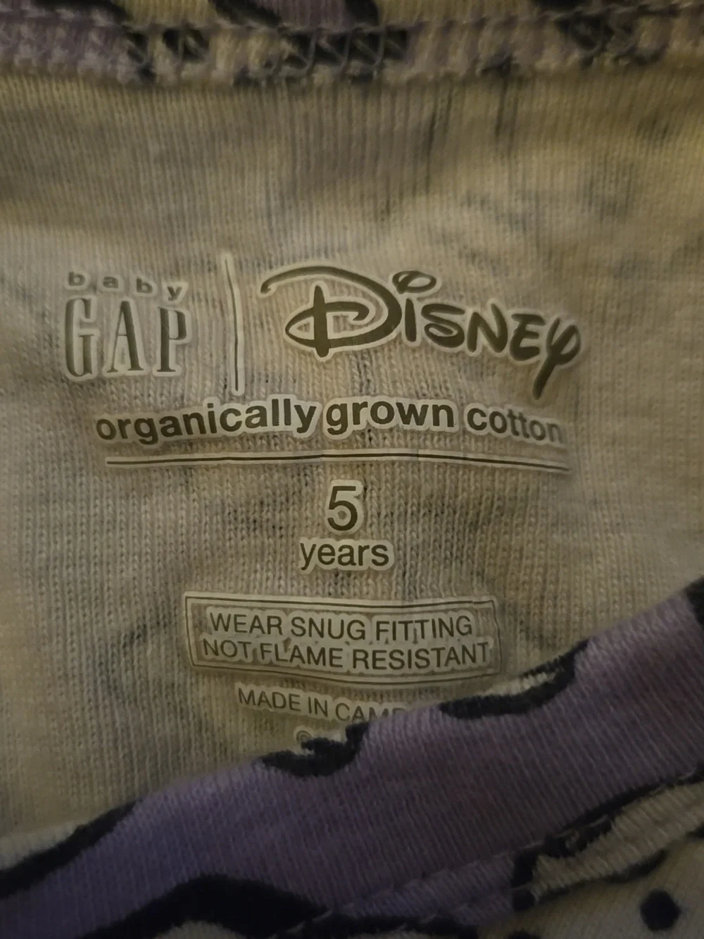 GAP Lavender Dalmatian Print Kids Pajama Top - Picture 5 of 5